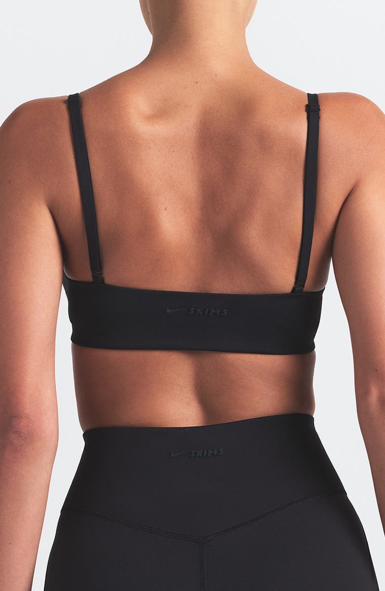 NikeSKIMS Matte Micro-Scoop Bra, Alternate, color, Obsidian