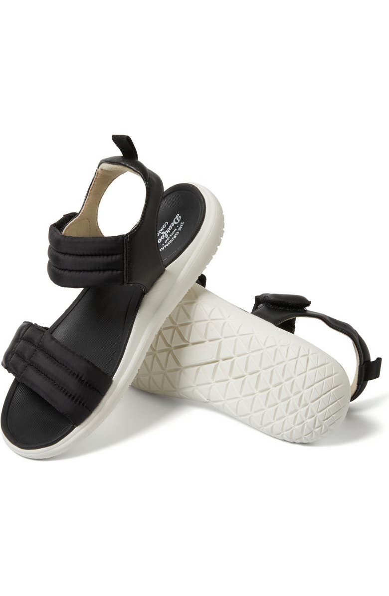 DEARFOAMS Thea Quarter Strap Sandal, Alternate, color, Black