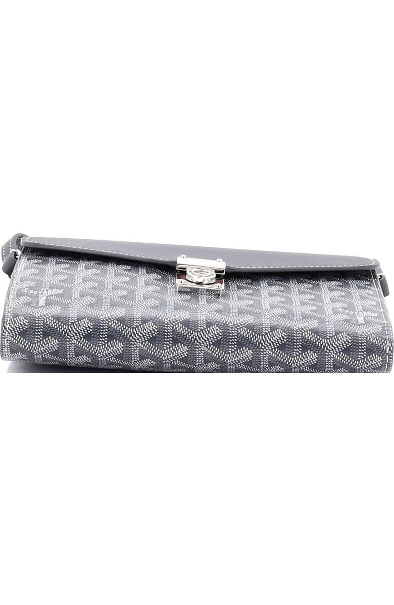 Pre-Owned Goyard Chypre Wallet on Strap Coated Canvas with Leather, Alternate, color,