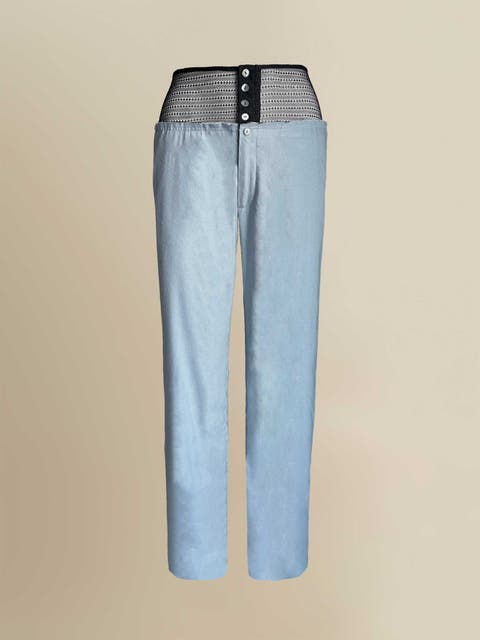 Linen Laissez High-Waisted Stretch Pants