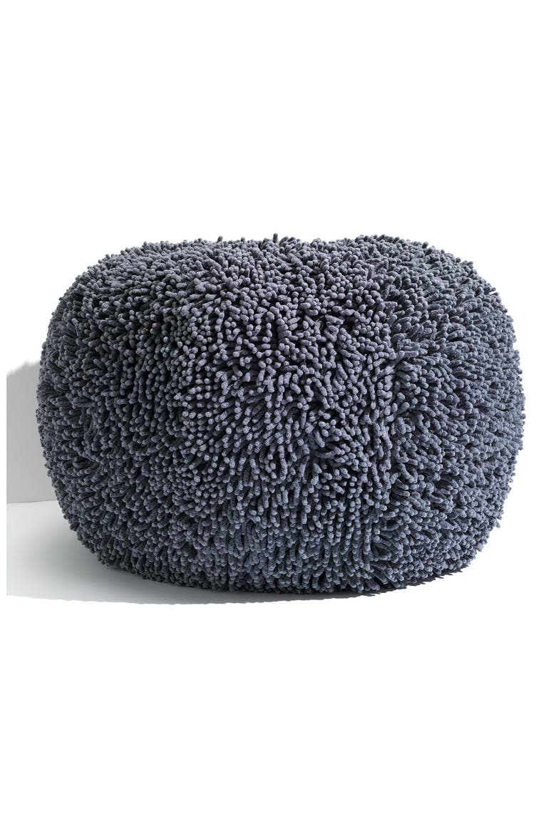 Nordstrom 'Shaggy Pouf' Ottoman, Main, color, FOLKSTONE GRAY
