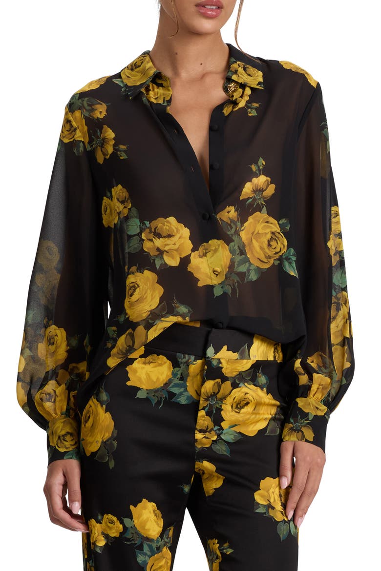 Candace Blouson Sleeve Shirt, Main, color, ROSEHIPS