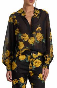Alice + Olivia Candace Blouson Sleeve Shirt