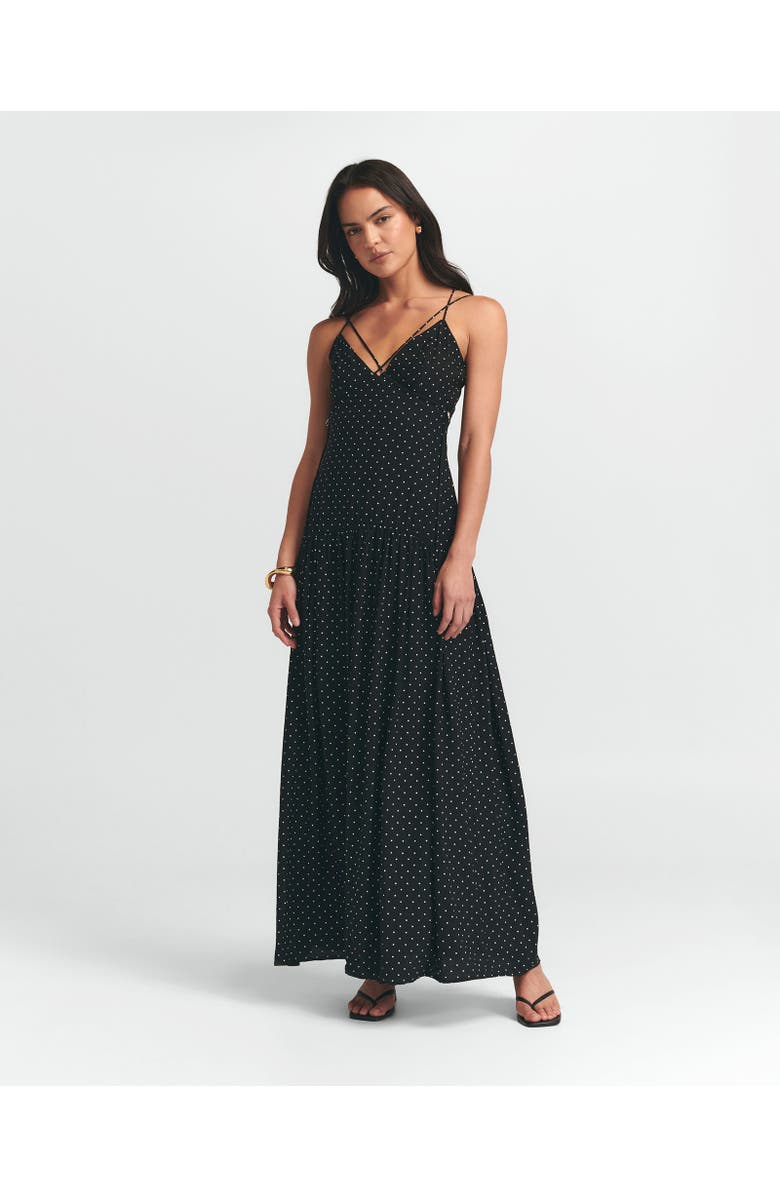 ST MRLO Paris Maxi Dress, Alternate, color, Black Base Spot