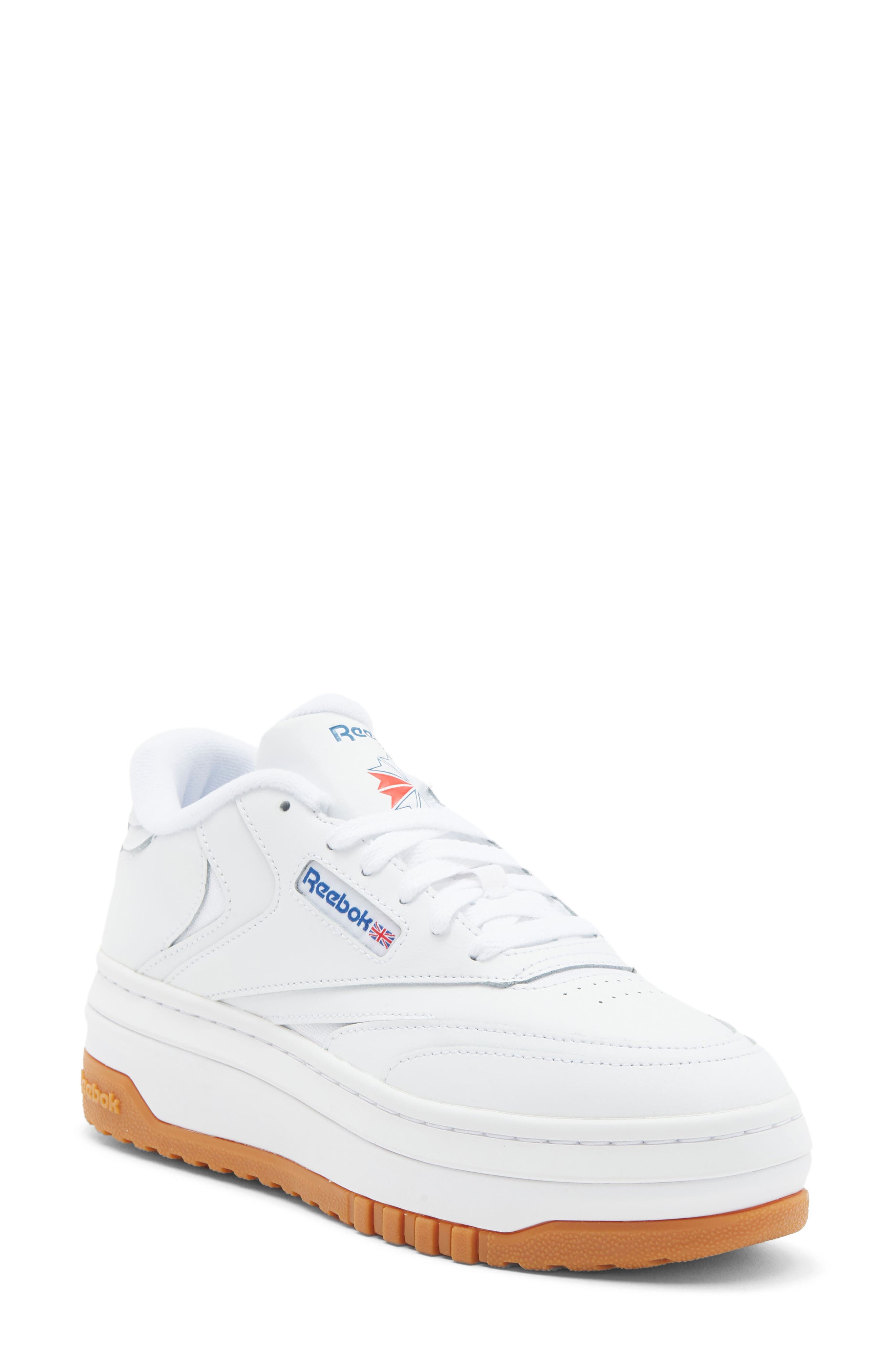 Reebok Club C Extra Platform Sneaker, Main, color, White/ White/ Blue