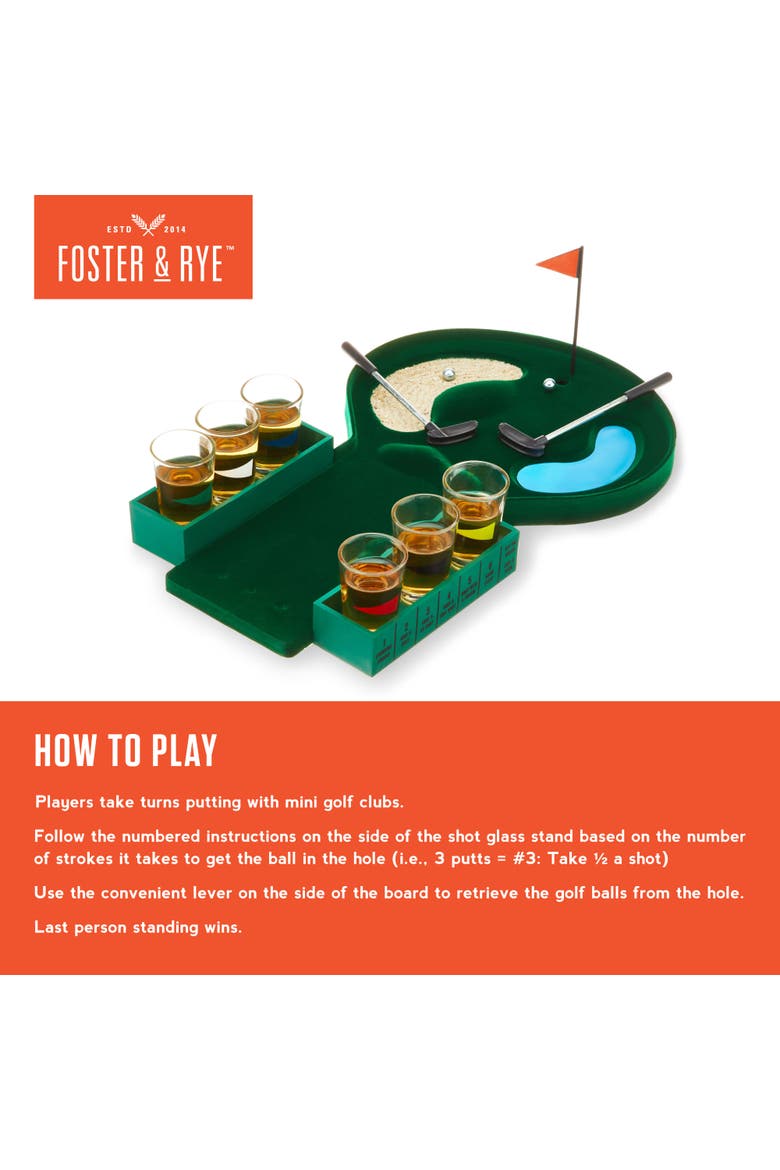 Putt & Shot Mini Golf Drinking Game, Alternate, color, Green