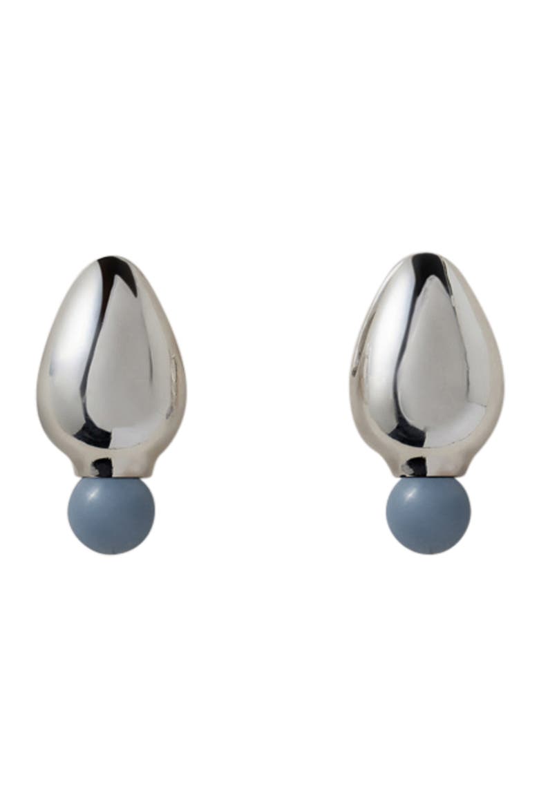 Bulbous Drop Earrings, Main, color, SILVER