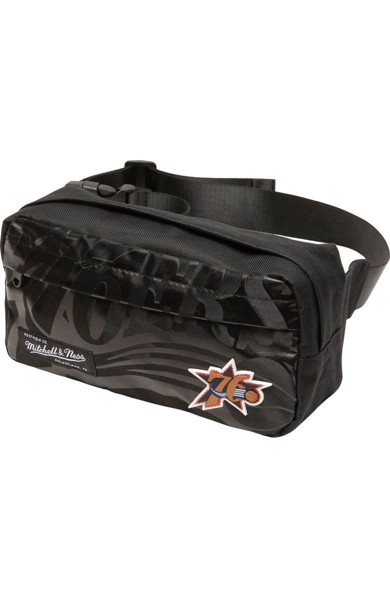 Mitchell & Ness Women's Mitchell & Ness Black Philadelphia 76ers Hardwood Classics Fanny Pack, Main, color, Black