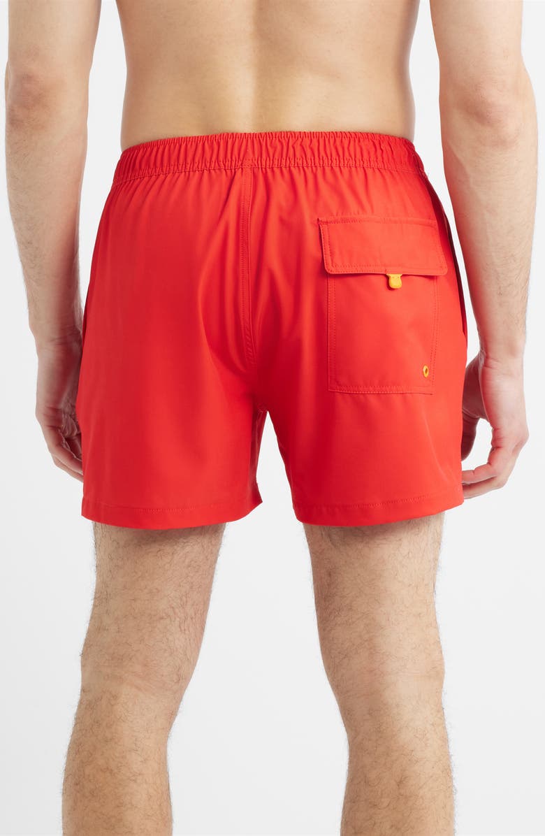 Save The Duck Demna Swim Trunks, Alternate, color, Jack Red