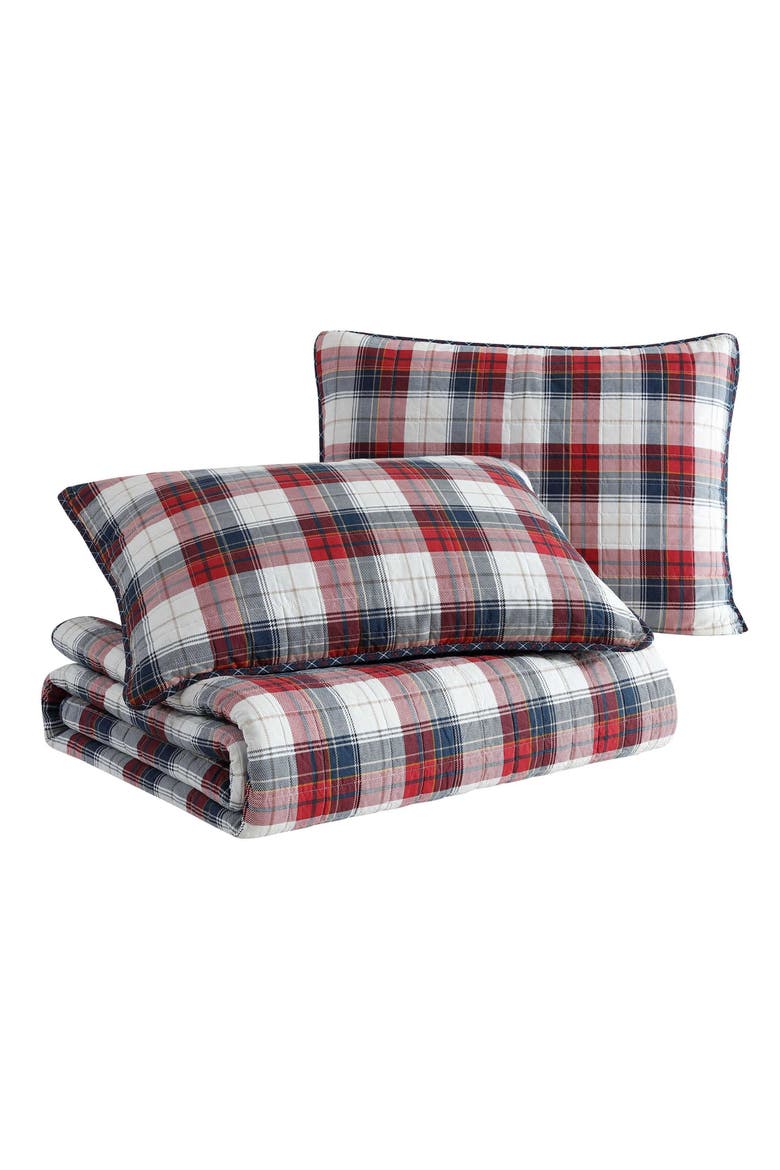 Rosedale Quilt & Sham Set, Main, color, RED SAIL/ NAVY