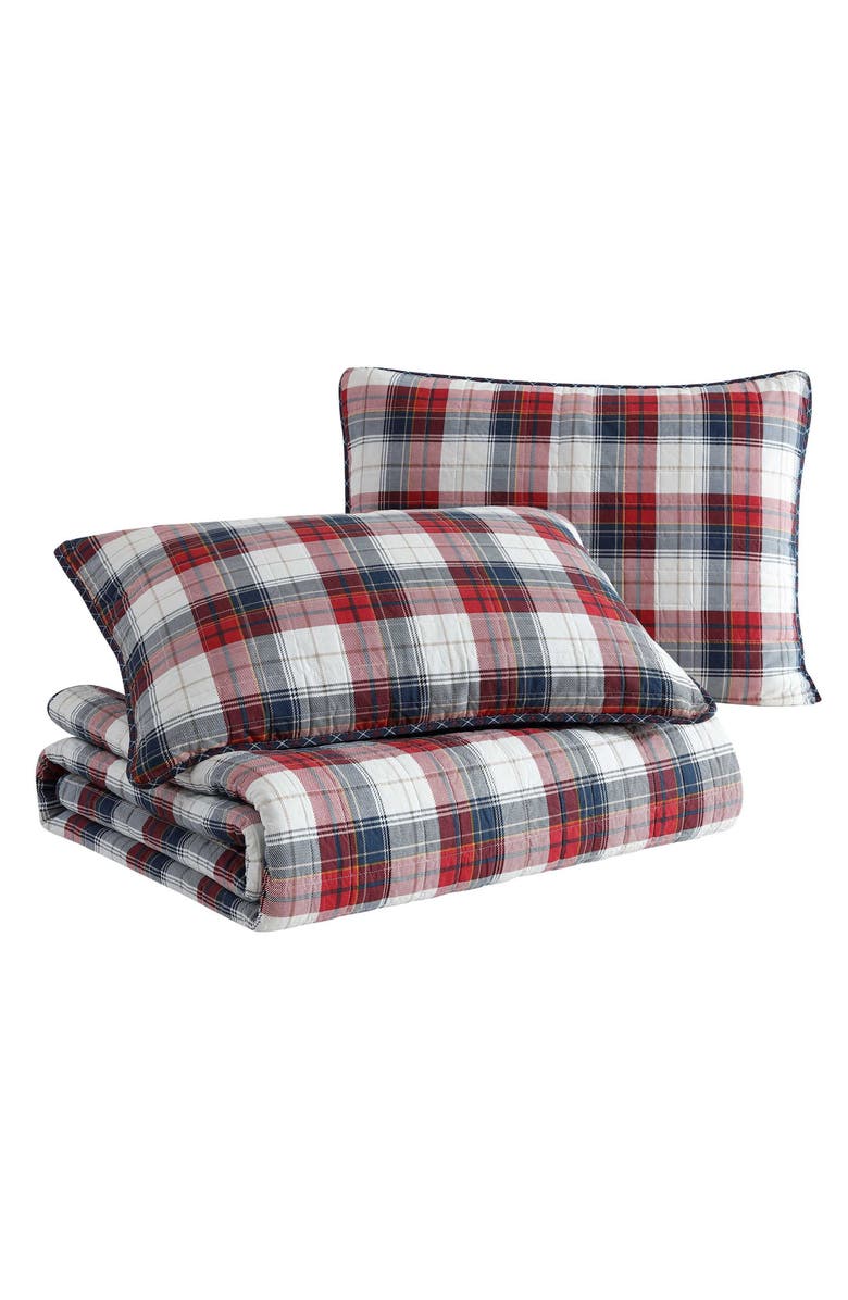 Nautica Rosedale Quilt & Sham Set, Main, color, Red Sail/ Navy