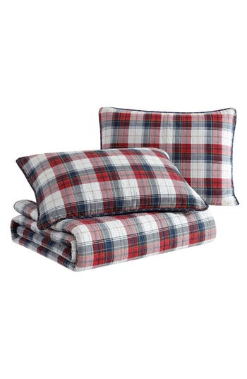 Nautica Rosedale Quilt & Sham Set In Red Sail/navy