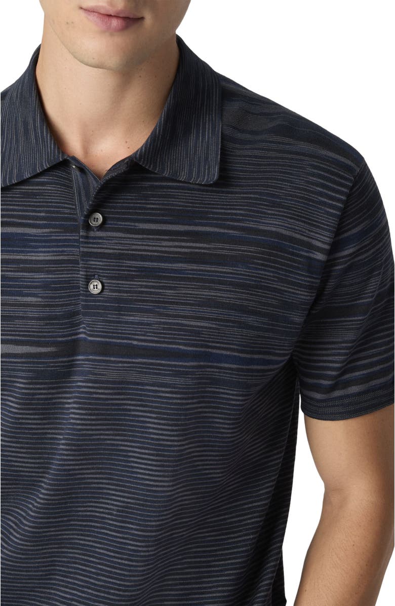 Missoni Flamed Mercerized Cotton Polo Shirt, Alternate, color, Beige& White