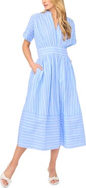 Ted Baker Stripe Cotton Midi Dress