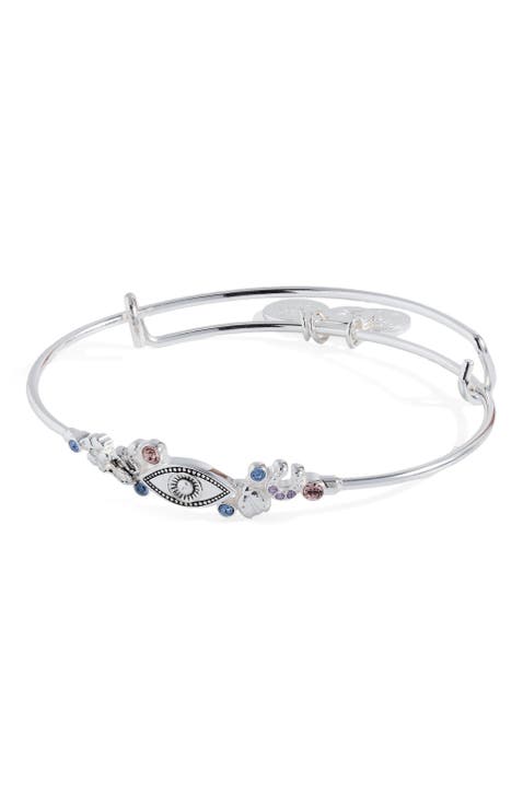 Evil Eye In Line Bangle Bracelet