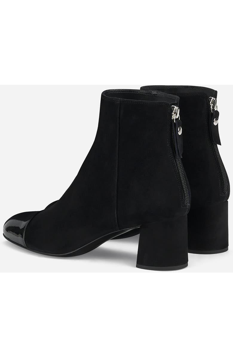 AGL Veta Cap Toe Velour Bootie with Heel, Alternate, color, Black