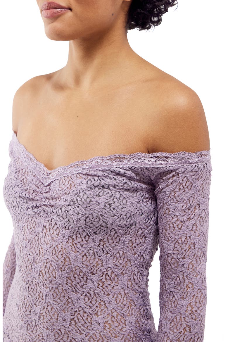 Rhia Off-the-Shoulder Lace Top, Alternate, color, LAVENDER