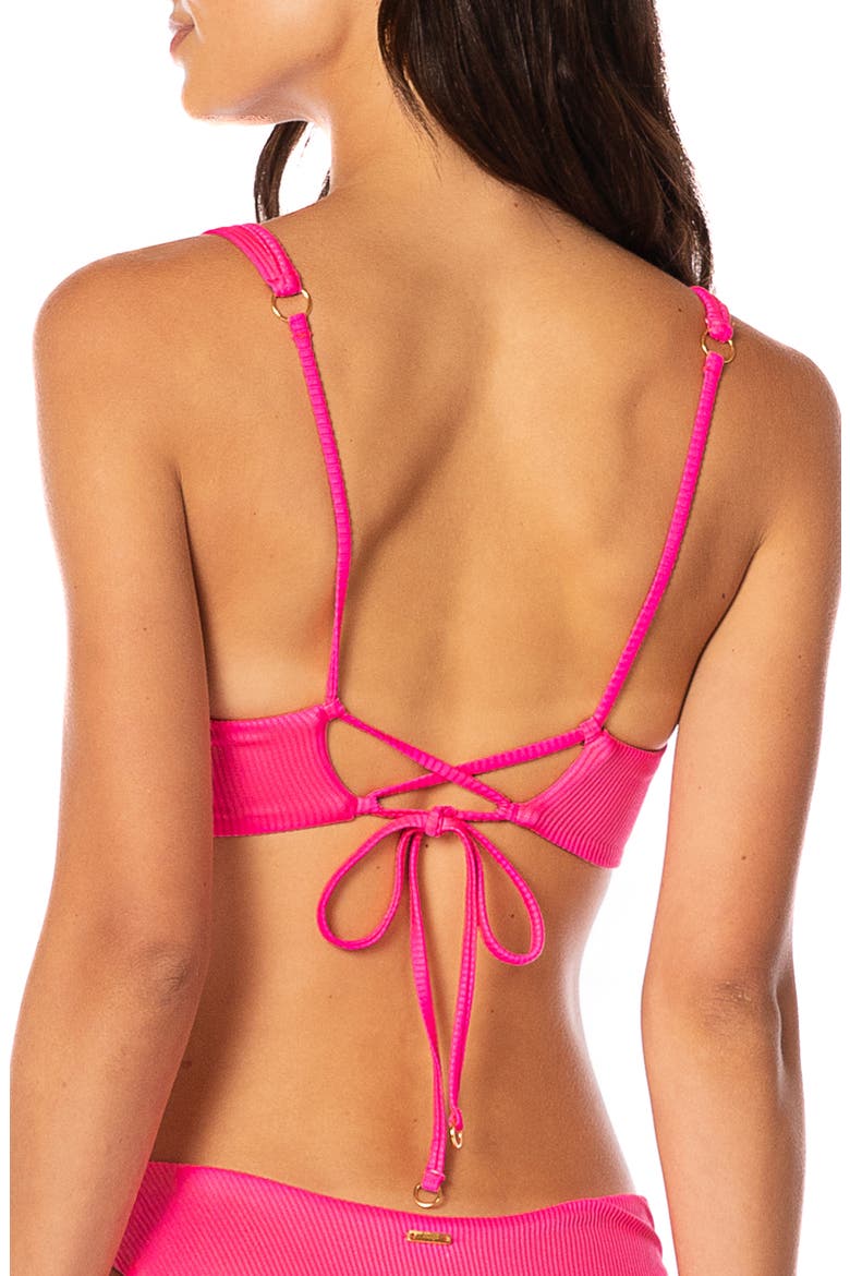 Victoria Reversible Bikini Top, Alternate, color, DARK PINK