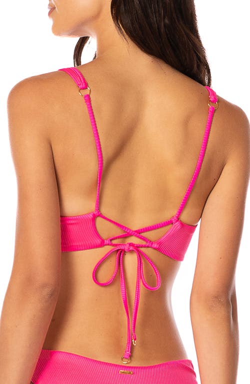Maaji Victoria Reversible Bikini Top In Pink