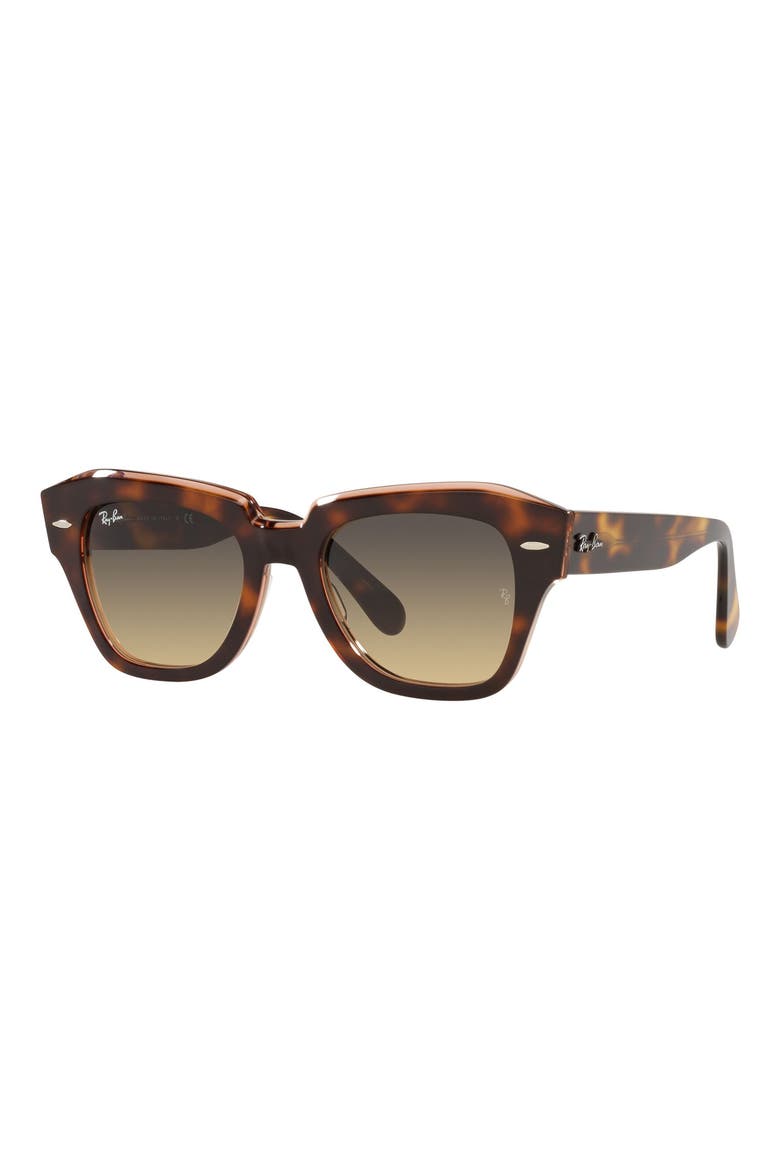 State Street 52mm Square Sunglasses, Alternate, color, HAVANA PINK