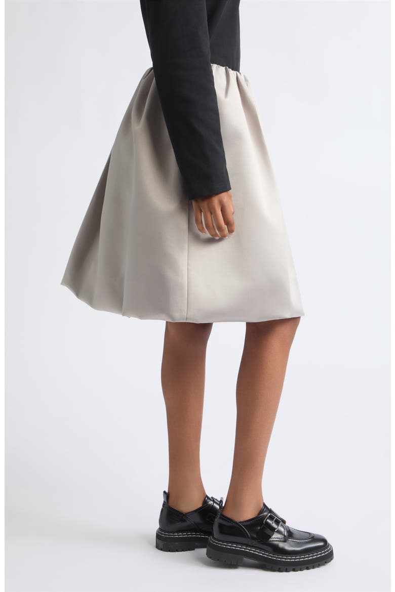 Gathered Midi Skirt, Alternate, color, LIGHT GREY