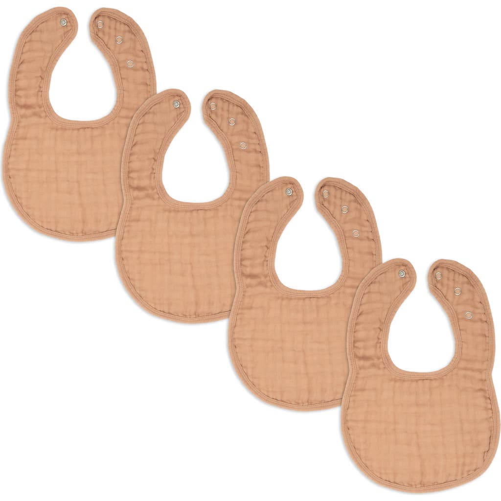 Comfy Cubs Muslin Bibs In Caramel