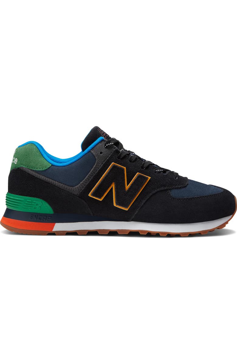 New Balance Gender Inclusive 574 Classic Sneaker, Alternate, color, Black/ Varsity Green