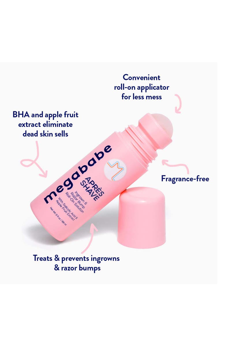 Megababe Après Shave Ingrown Hair & Razor Bump Roll-On, Alternate, color, Pink
