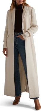 Favorite Daughter The City Longline Wool & Cotton Tweed Coat