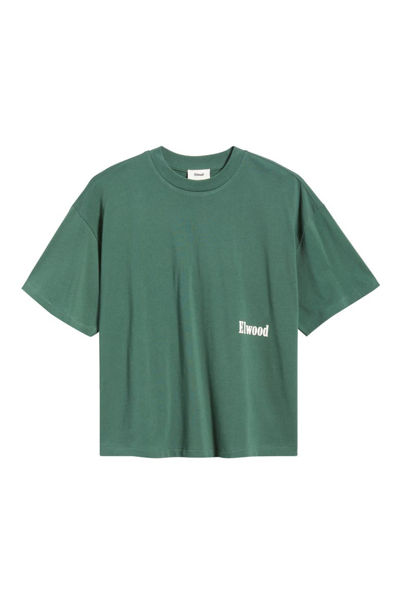 Boxy Heavyweight Cotton Crop T-Shirt, Alternate, color, EMERALD