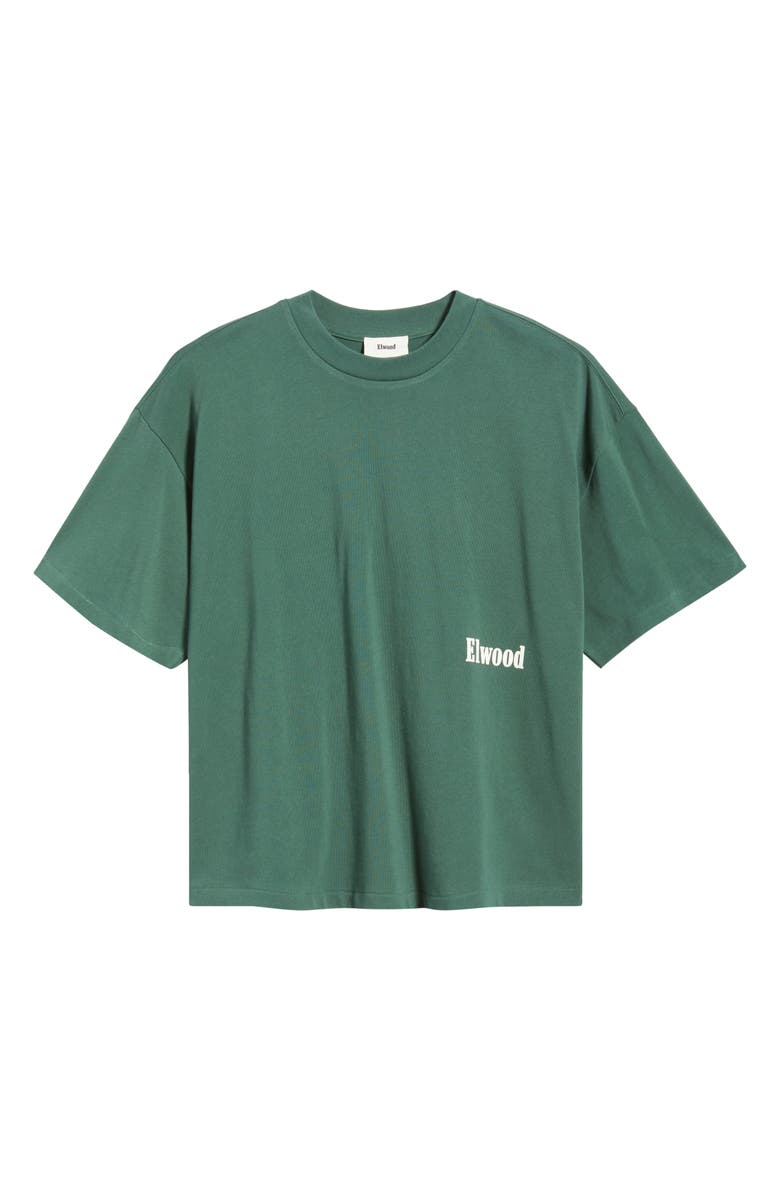 Elwood Boxy Heavyweight Cotton Crop T-Shirt, Alternate, color, Emerald