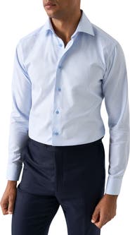 Eton Slim Fit Check Cotton Dress Shirt