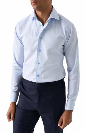Eton Slim Fit Check Cotton Dress Shirt