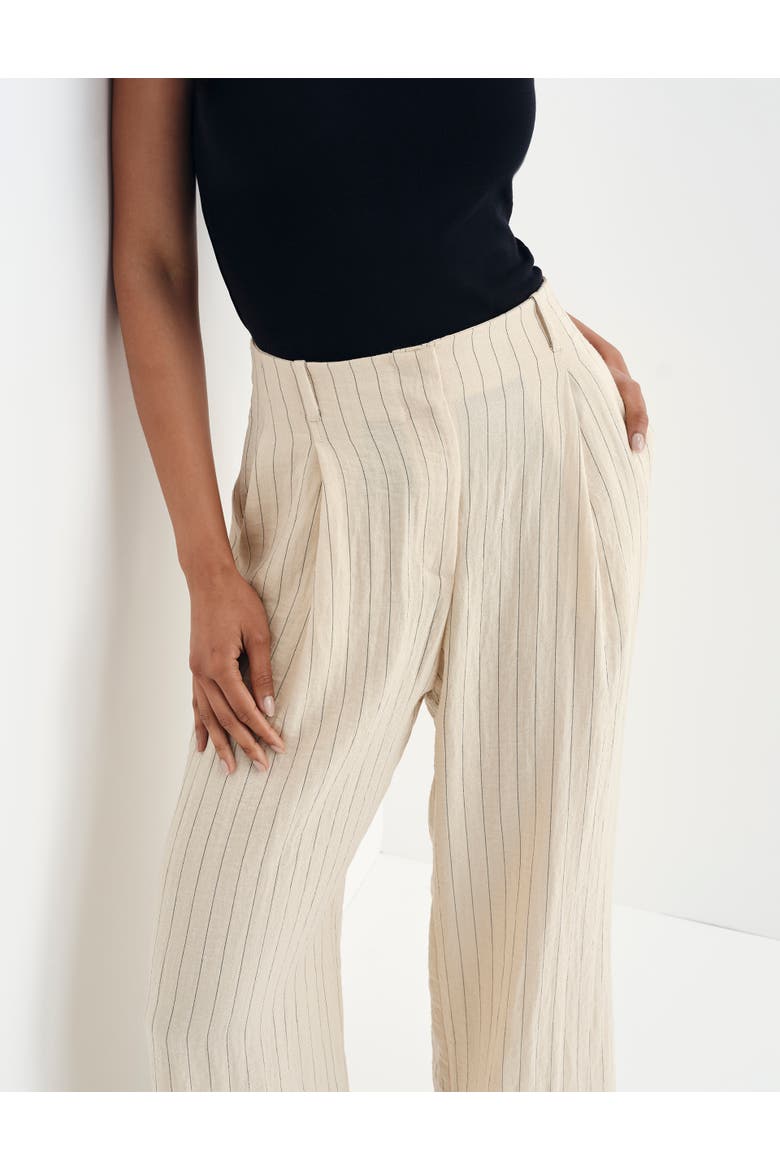 Mara Regular Stripe Wide Leg Trouser, Alternate, color, Beige Stripe