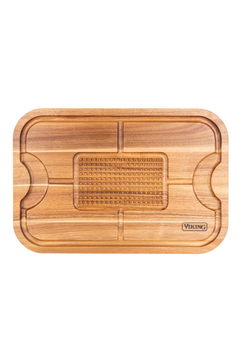 Acacia Carving Board With 3-Piece Carving Set, Alternate, color, NO COLOR