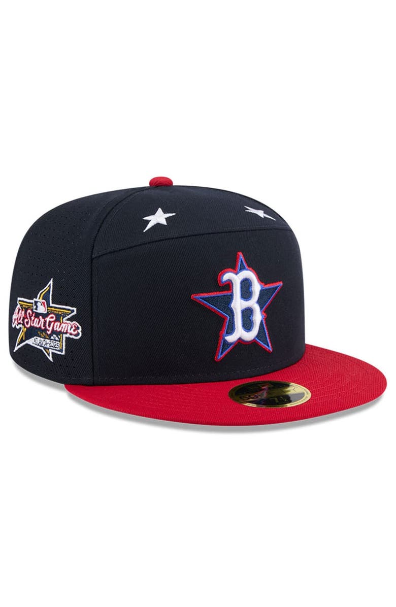 New Era Men's New Era Navy/Red Boston Red Sox 2025 MLB All-Star Game Workout Side Patch 59FIFTY Fitted Hat, Main, color, Navy