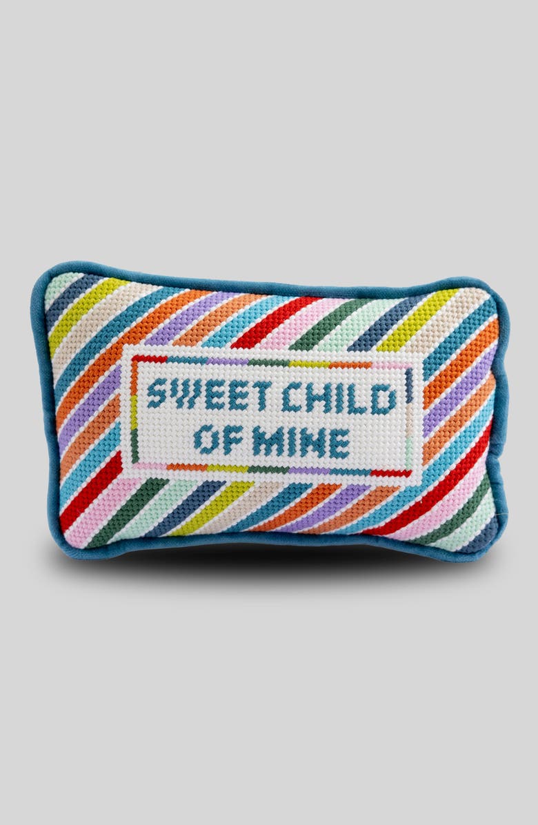 Fubish Sweet Child Of Mine Mini Needlepoint Pillow, Main, color, Sweet Child Of Mine