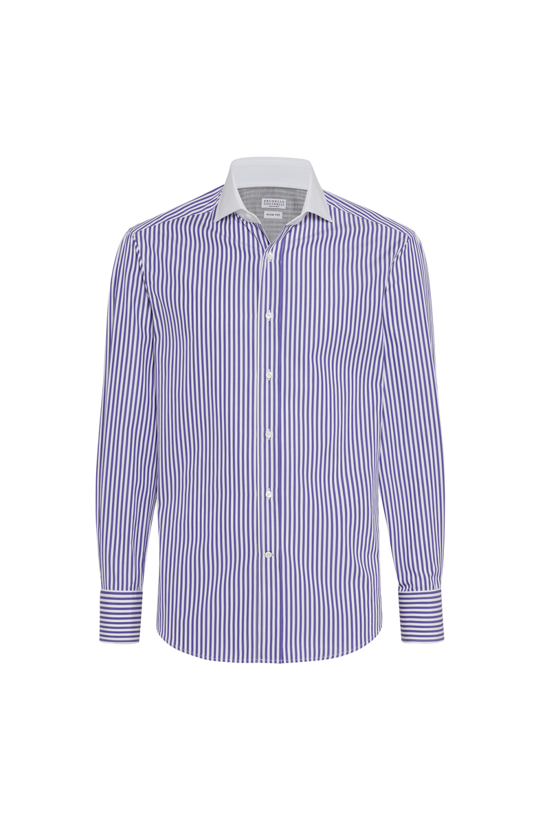 Brunello Cucinelli Shirt with white collar, Main, color, Purple