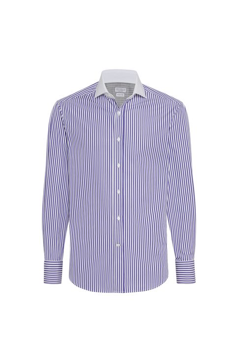 Shirt with white collar