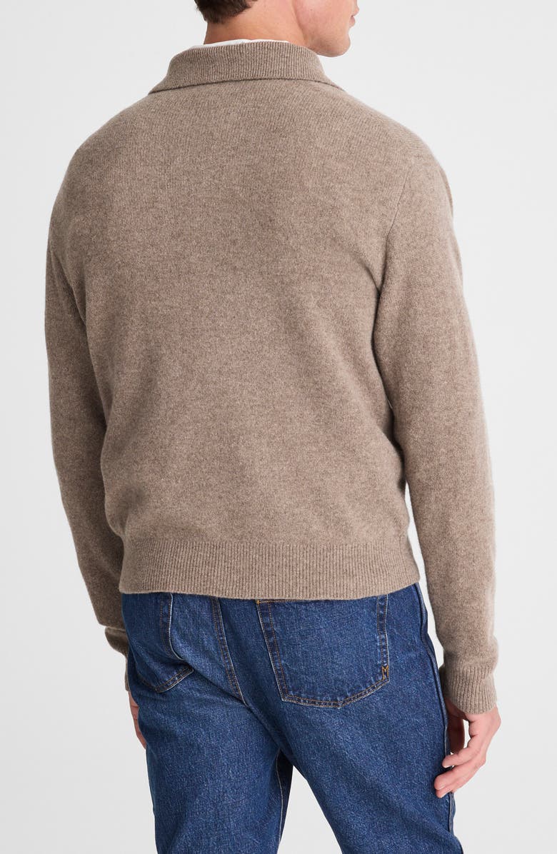 Madewell Merino Wool Polo Sweater, Alternate, color, Heather Grey