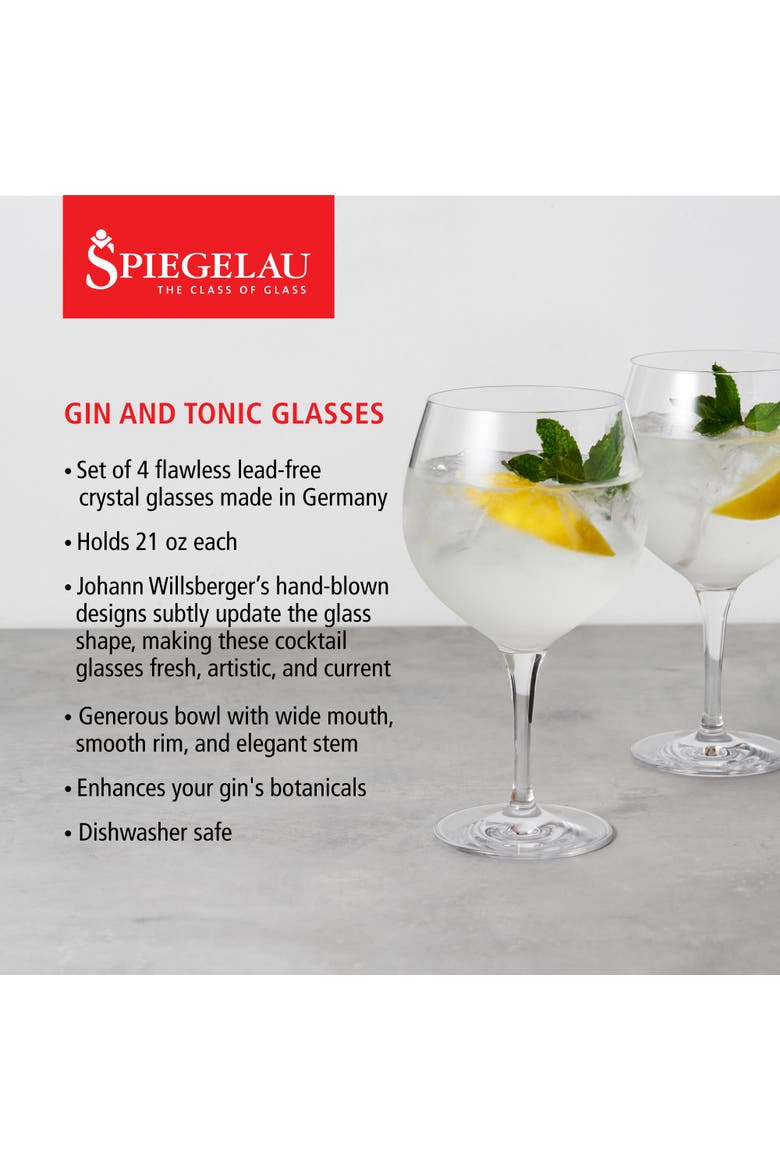 Gin & Tonic Glass Set of 4, Alternate, color, Clear