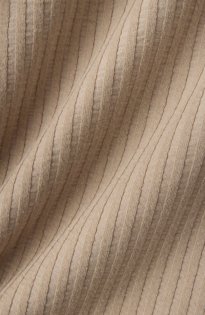 Rhone Casual Seersucker Polo, Alternate, color, Teak Brown