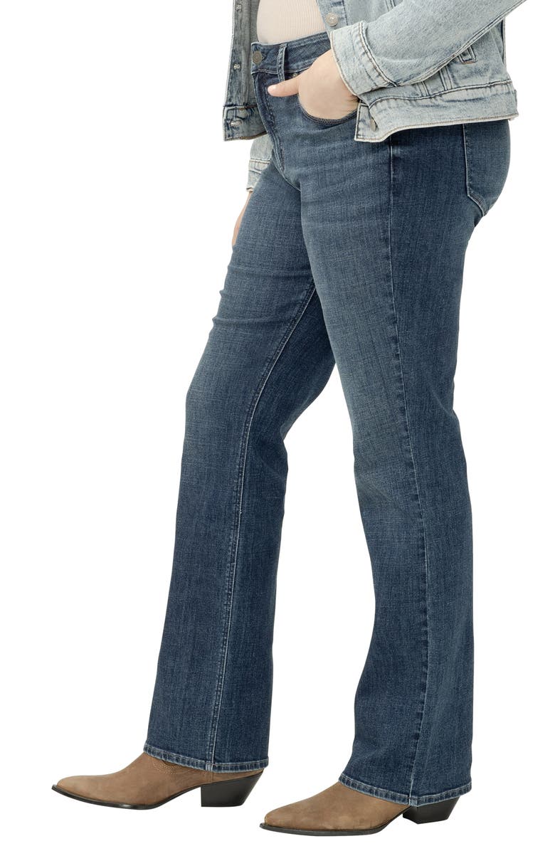 Silver Jeans Co. Suki Curvy Mid Rise Slim Bootcut Jeans, Alternate, color, Beats