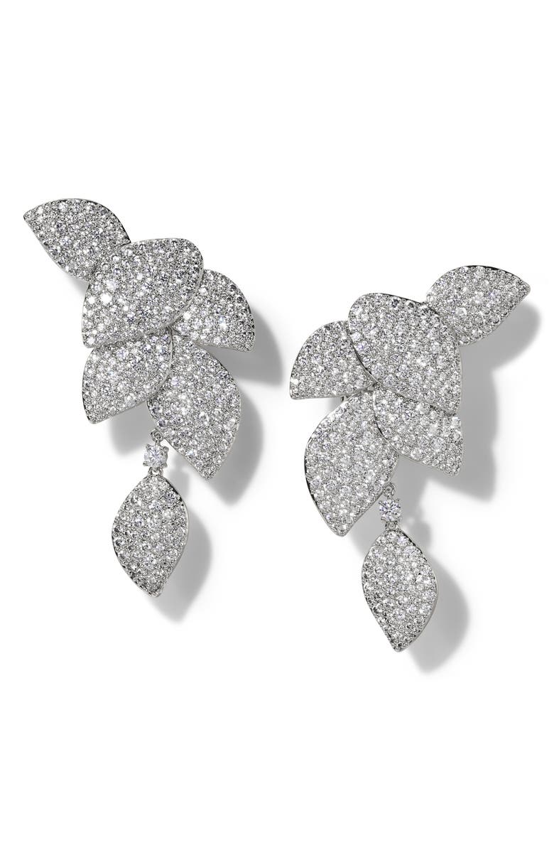 Nadri Starlet Leaf Linear Drop Earrings, Main, color,