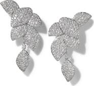 Nadri Starlet Leaf Linear Drop Earrings
