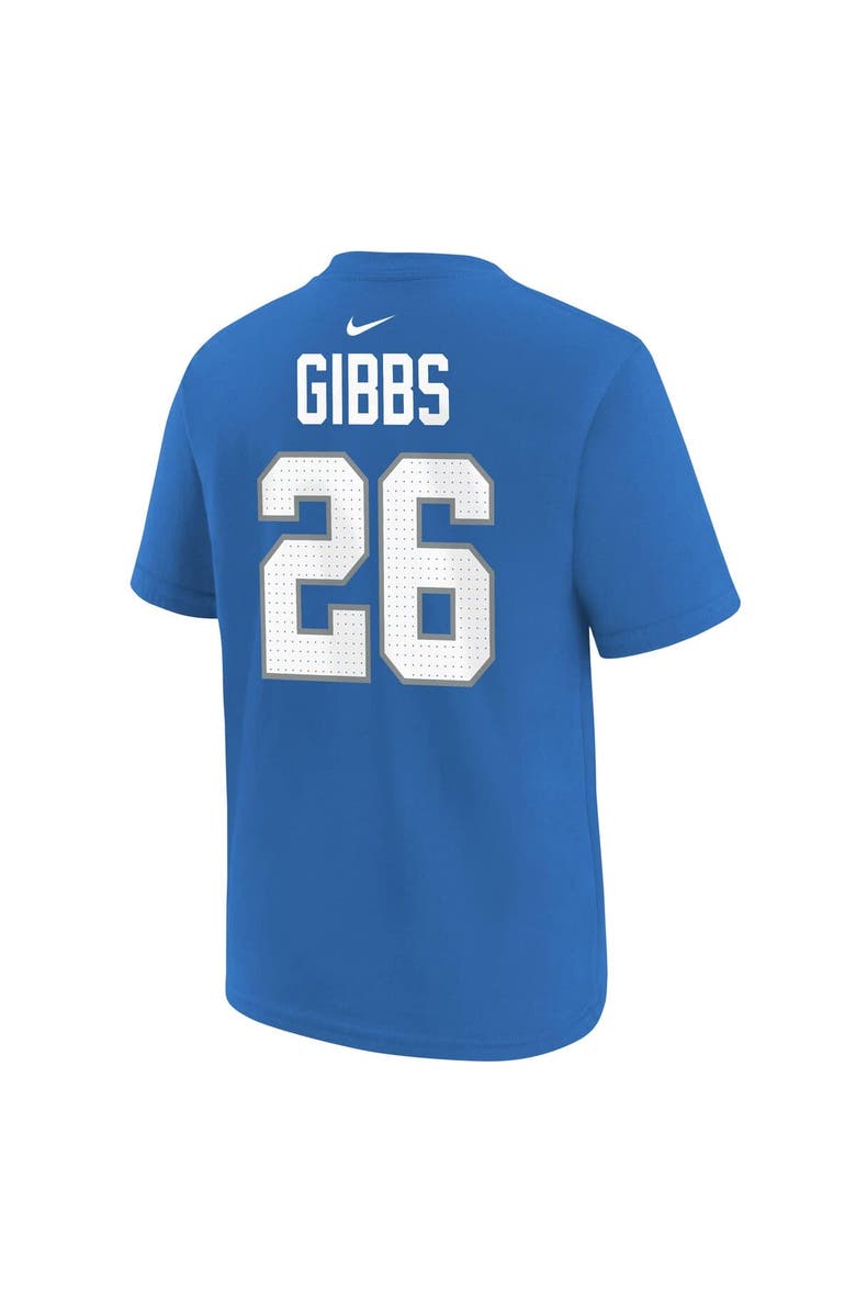 Nike Men's Nike Jahmyr Gibbs Blue Detroit Lions Player Name & Number T-Shirt, Alternate, color, 