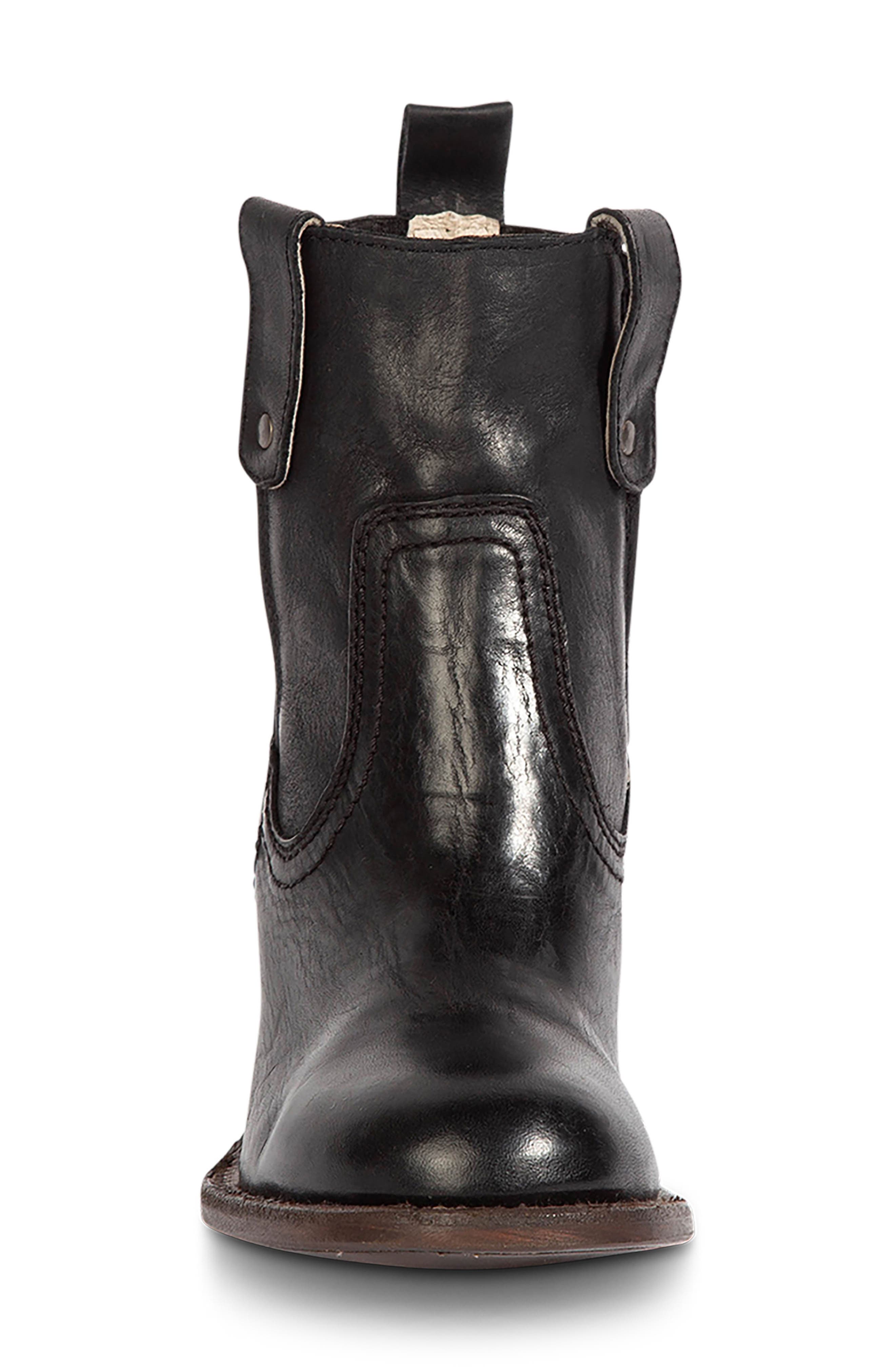 Bowin Leather Bootie, Alternate, color, BLACK