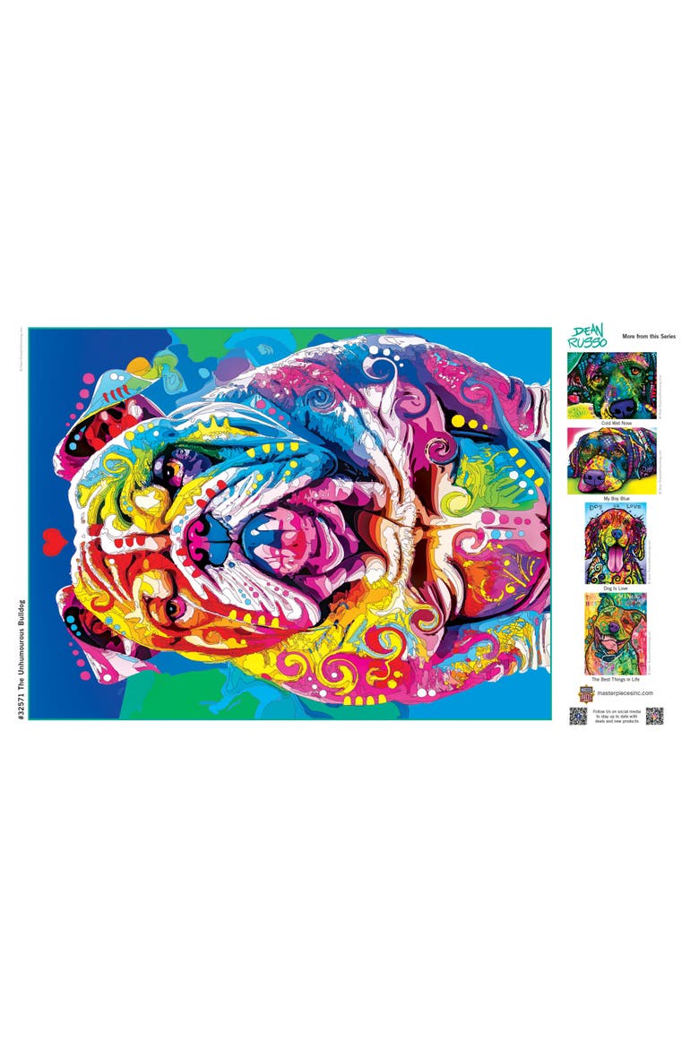 Unhumorous Bulldog 300 Piece Puzzle, Alternate, color, Multicolor