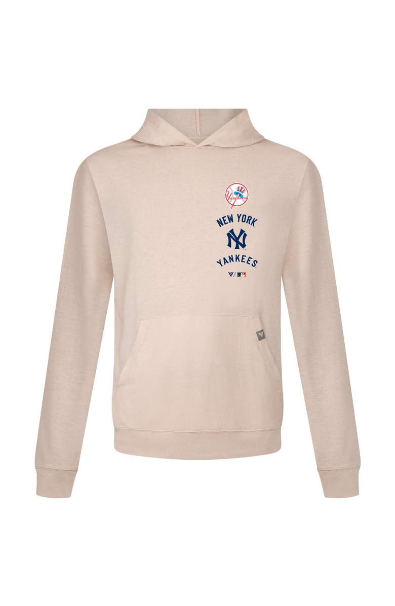LEVELWEAR Men's Levelwear Cream New York Yankees Base Line Pullover Hoodie, Alternate, color, 