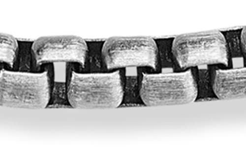 Yield Of Men Oxidized Round Box Chain Bracelet In Silver
